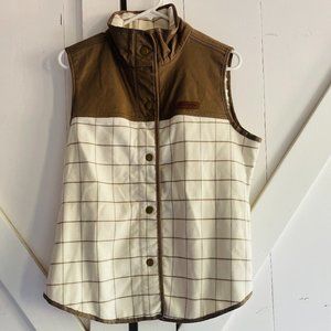 Columbia Alpine Canvas and flannel womans vest size L